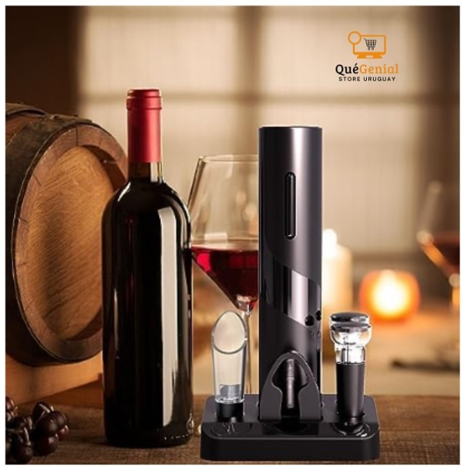 🍷🔧 Abridor de Vino Inteligente 5 en 1 – Elegancia y funcionalidad en cada brindis 50% off ya incluido en el precio abajo.